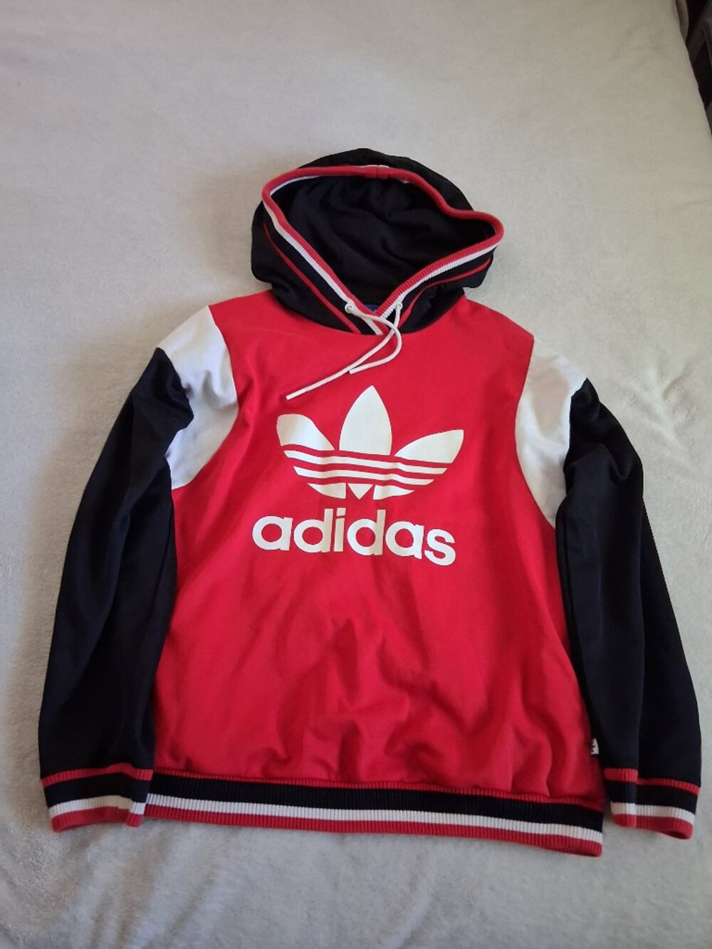 Adidas Originals Women's Unisex Size Medium Varsity Trefoil Colorblock Hoodie - Picture 5 of 14